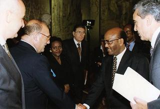 Incontro con il Presidente della Repubblica Federale Democratica di Etiopia Negasso Gidada