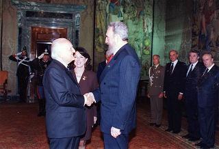 Incontro con il Presidente della Repubblica di Cuba Fidel Castro Ruz