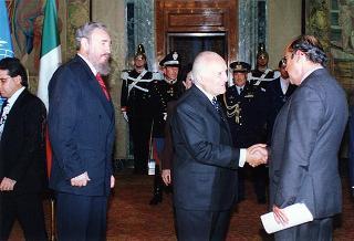 Incontro con il Presidente della Repubblica di Cuba Fidel Castro Ruz