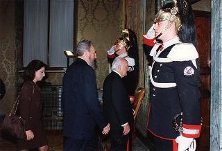 Incontro con il Presidente della Repubblica di Cuba Fidel Castro Ruz