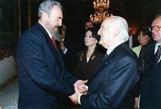 Incontro con il Presidente della Repubblica di Cuba Fidel Castro Ruz