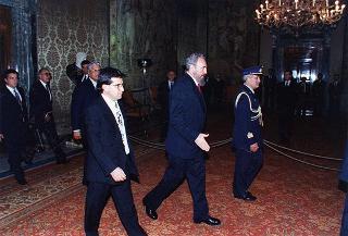 Incontro con il Presidente della Repubblica di Cuba Fidel Castro Ruz