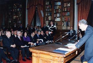 Roma, Palazzo Corsini, Accademia Nazionale dei Lincei: intervento del Presidente della Repubblica alla cerimonia di consegna dei Premi Balzan 1996