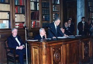 Roma, Palazzo Corsini, Accademia Nazionale dei Lincei: intervento del Presidente della Repubblica alla cerimonia di consegna dei Premi Balzan 1996