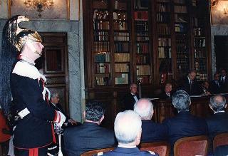 Roma, Palazzo Corsini, Accademia Nazionale dei Lincei: intervento del Presidente della Repubblica alla cerimonia di consegna dei Premi Balzan 1996