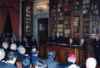 Roma, Palazzo Corsini, Accademia Nazionale dei Lincei: intervento del Presidente della Repubblica alla cerimonia di consegna dei Premi Balzan 1996