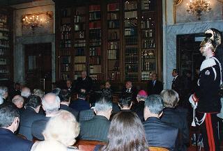 Roma, Palazzo Corsini, Accademia Nazionale dei Lincei: intervento del Presidente della Repubblica alla cerimonia di consegna dei Premi Balzan 1996
