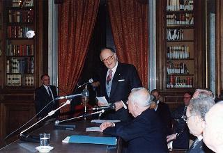 Roma, Palazzo Corsini, Accademia Nazionale dei Lincei: intervento del Presidente della Repubblica alla cerimonia di consegna dei Premi Balzan 1996