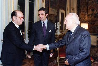 Augusto Bocchini, presidente della Confederazione generale dell'agricoltura italiana, con la Giunta esecutiva della Confagricoltura