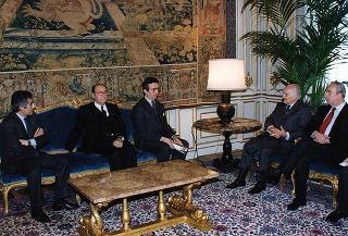 Augusto Bocchini, presidente della Confederazione generale dell'agricoltura italiana, con la Giunta esecutiva della Confagricoltura