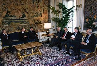 Augusto Bocchini, presidente della Confederazione generale dell'agricoltura italiana, con la Giunta esecutiva della Confagricoltura
