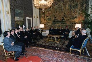 Augusto Bocchini, presidente della Confederazione generale dell'agricoltura italiana, con la Giunta esecutiva della Confagricoltura