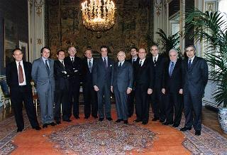 Augusto Bocchini, presidente della Confederazione generale dell'agricoltura italiana, con la Giunta esecutiva della Confagricoltura