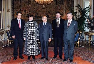 Carla Voltolina Pertini, con i proff. Paolo Caretti e Mauro Degl'Innocenti, curatori del volume dedicato a Sandro Pertini, per presentare l'opera