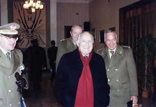Roma, Scuola del Genio, Città Militare della Cecchignola: intervento del Presidente della Repubblica alla cerimonia in onore dei Caduti e del personale impegnato nell'attività di sminamento e di bonifica da ordigni esplosivi, nella ricorrenza di S. Barbara e del giuramento degli allievi del 165° Corso ABC del Genio