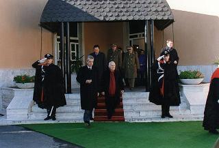 Roma, Scuola del Genio, Città Militare della Cecchignola: intervento del Presidente della Repubblica alla cerimonia in onore dei Caduti e del personale impegnato nell'attività di sminamento e di bonifica da ordigni esplosivi, nella ricorrenza di S. Barbara e del giuramento degli allievi del 165° Corso ABC del Genio