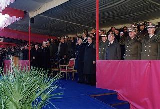 Roma, Scuola del Genio, Città Militare della Cecchignola: intervento del Presidente della Repubblica alla cerimonia in onore dei Caduti e del personale impegnato nell'attività di sminamento e di bonifica da ordigni esplosivi, nella ricorrenza di S. Barbara e del giuramento degli allievi del 165° Corso ABC del Genio