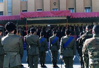 Roma, Scuola del Genio, Città Militare della Cecchignola: intervento del Presidente della Repubblica alla cerimonia in onore dei Caduti e del personale impegnato nell'attività di sminamento e di bonifica da ordigni esplosivi, nella ricorrenza di S. Barbara e del giuramento degli allievi del 165° Corso ABC del Genio