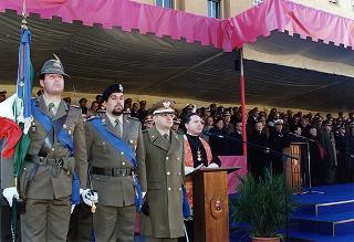 Roma, Scuola del Genio, Città Militare della Cecchignola: intervento del Presidente della Repubblica alla cerimonia in onore dei Caduti e del personale impegnato nell'attività di sminamento e di bonifica da ordigni esplosivi, nella ricorrenza di S. Barbara e del giuramento degli allievi del 165° Corso ABC del Genio