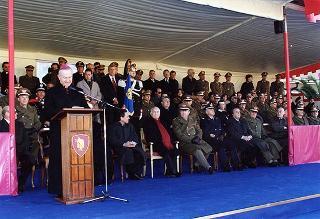 Roma, Scuola del Genio, Città Militare della Cecchignola: intervento del Presidente della Repubblica alla cerimonia in onore dei Caduti e del personale impegnato nell'attività di sminamento e di bonifica da ordigni esplosivi, nella ricorrenza di S. Barbara e del giuramento degli allievi del 165° Corso ABC del Genio
