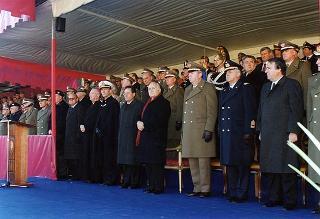 Roma, Scuola del Genio, Città Militare della Cecchignola: intervento del Presidente della Repubblica alla cerimonia in onore dei Caduti e del personale impegnato nell'attività di sminamento e di bonifica da ordigni esplosivi, nella ricorrenza di S. Barbara e del giuramento degli allievi del 165° Corso ABC del Genio