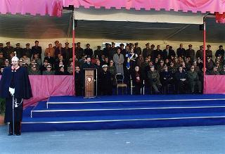 Roma, Scuola del Genio, Città Militare della Cecchignola: intervento del Presidente della Repubblica alla cerimonia in onore dei Caduti e del personale impegnato nell'attività di sminamento e di bonifica da ordigni esplosivi, nella ricorrenza di S. Barbara e del giuramento degli allievi del 165° Corso ABC del Genio