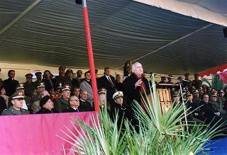 Roma, Scuola del Genio, Città Militare della Cecchignola: intervento del Presidente della Repubblica alla cerimonia in onore dei Caduti e del personale impegnato nell'attività di sminamento e di bonifica da ordigni esplosivi, nella ricorrenza di S. Barbara e del giuramento degli allievi del 165° Corso ABC del Genio