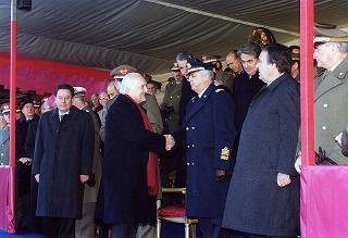 Roma, Scuola del Genio, Città Militare della Cecchignola: intervento del Presidente della Repubblica alla cerimonia in onore dei Caduti e del personale impegnato nell'attività di sminamento e di bonifica da ordigni esplosivi, nella ricorrenza di S. Barbara e del giuramento degli allievi del 165° Corso ABC del Genio