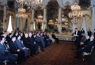 Guido Farolfi, presidente della Sezione d'Italia dell'Associazione dei giornalisti europei, con una delegazione