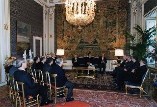 Il Presidente della Repubblica Scalfaro incontra l'on. Antonio Cariglia, presidente della Fondazione Filippo Turati, con il Consiglio di amministrazione