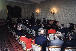 Incontro del Presidente della Repubblica Scalfaro Giancarlo Laurini, presidente del Consiglio nazionale del notariato, ed i partecipanti alla Conferenza dei notariati dell'Unione Europea