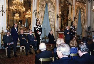 Amb. Andrea Cagiati, presidente del Centro italiani di studi per la conciliazione internazionale, ed i soci del Centro