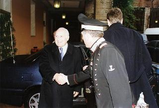 Roma, Caserma di Sanfront: visita del Presidente della Repubblica al Comando del Reggimento Corazzieri Caserma "Alessandro Negri di Sanfront"