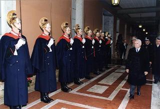 Roma, Caserma di Sanfront: visita del Presidente della Repubblica al Comando del Reggimento Corazzieri Caserma "Alessandro Negri di Sanfront"