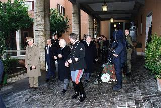 Roma, Caserma di Sanfront: visita del Presidente della Repubblica al Comando del Reggimento Corazzieri Caserma "Alessandro Negri di Sanfront"