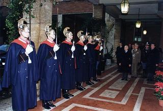 Roma, Caserma di Sanfront: visita del Presidente della Repubblica al Comando del Reggimento Corazzieri Caserma "Alessandro Negri di Sanfront"
