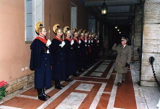 Roma, Caserma di Sanfront: visita del Presidente della Repubblica al Comando del Reggimento Corazzieri Caserma "Alessandro Negri di Sanfront"