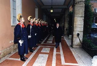 Roma, Caserma di Sanfront: visita del Presidente della Repubblica al Comando del Reggimento Corazzieri Caserma "Alessandro Negri di Sanfront"