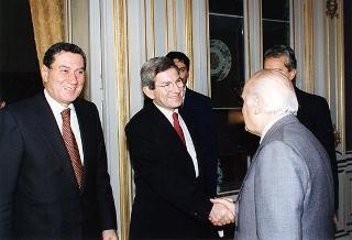 Incontro con il Presidente del Senato, on. Nicola Mancino, e il presidente della Camera, on. Luciano Violante