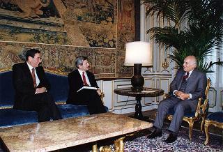 Incontro con il Presidente del Senato, on. Nicola Mancino, e il presidente della Camera, on. Luciano Violante
