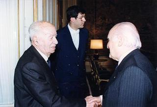 Incontro del Presidente della Repubblica Scalfaro con gli esponenti della Confederazione italiana fra le Associazioni combattentistiche e partigiane