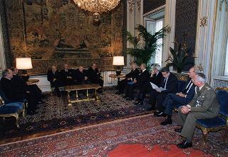 Incontro del Presidente della Repubblica Scalfaro con gli esponenti della Confederazione italiana fra le Associazioni combattentistiche e partigiane