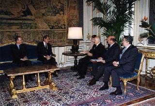 Incontro del Presidente della Repubblica Scalfaro con Driss Basri, ministro dell'interno del Regno del Marocco