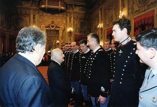 Rappresentanze del Reggimento Corazzieri, del Nucleo Carabinieri Presidenziale e dell'Ufficio Presidenziale della Polizia di Stato