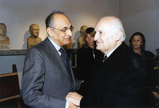 Roma, Campidoglio, Sala della Protomoteca: intervento del Presidente della Repubblica alle onoranze funebri per la morte di Marcello Mastroianni