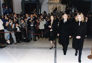 Roma, Campidoglio, Sala della Protomoteca: intervento del Presidente della Repubblica alle onoranze funebri per la morte di Marcello Mastroianni