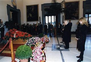 Roma, Campidoglio, Sala della Protomoteca: intervento del Presidente della Repubblica alle onoranze funebri per la morte di Marcello Mastroianni