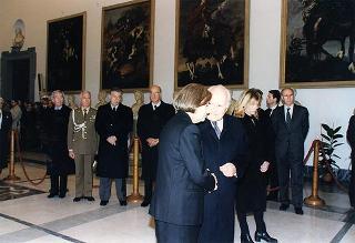 Roma, Campidoglio, Sala della Protomoteca: intervento del Presidente della Repubblica alle onoranze funebri per la morte di Marcello Mastroianni