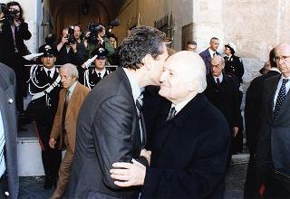 Roma, Campidoglio, Sala della Protomoteca: intervento del Presidente della Repubblica alle onoranze funebri per la morte di Marcello Mastroianni