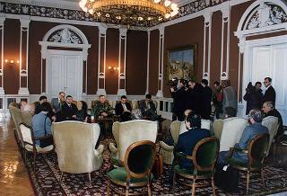 Visita di stato del Presidente della Repubblica Oscar Luigi Scalfaro in Bosnia-Erzegovina, per un incontro a Sarajevo con il Presidente Alija Izetbegovi e con il Contingente italiano dell'IFOR